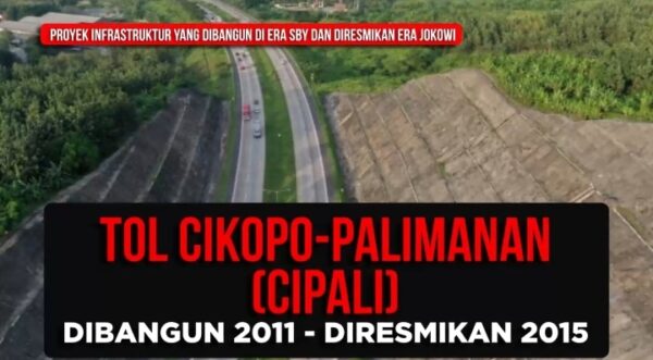 Pembangunan Tol Cipali yang diklaim dibangun jaman SBY dan diresmikam di jaman Pemerintahan Jokowi