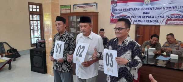 Tiga calon Kepala Desa Pucangrejo Gemuh