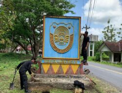 Petugas Lapas Batu Giatkan Kebersihan Tugu Daerah Pemasyarakatan